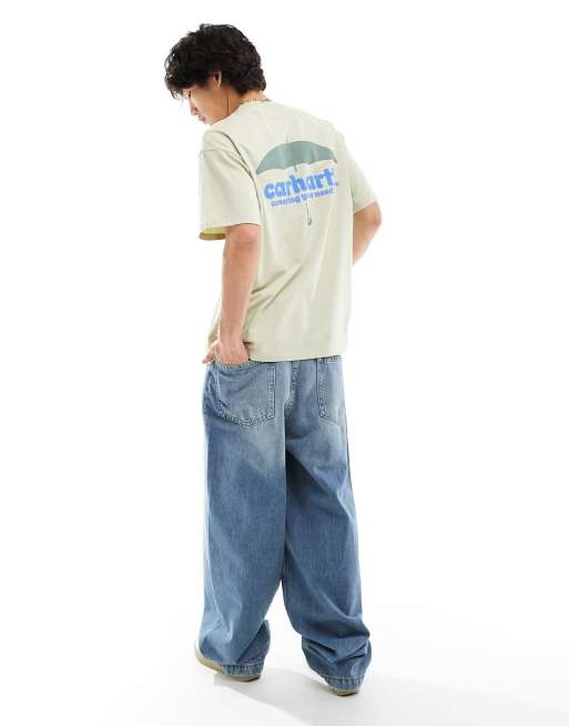Carhartt WIP Cover back print t-shirt in green, 4 of 4
