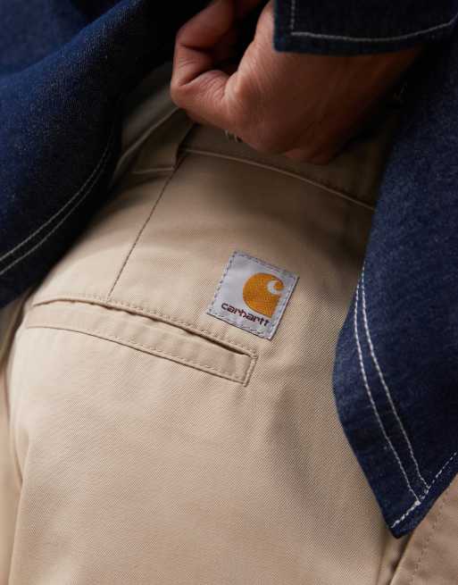 Carhartt WIP – Craft – Beżowe spodnie o prostym kroju, 4 z 5