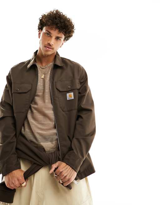 Carhartt WIP - Craft - Camicia marrone con zip