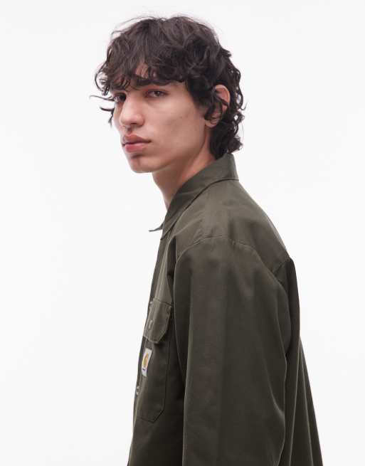 Carhartt WIP – Craft – Langärmliges Hemd in Khakigrün, 4 von 5