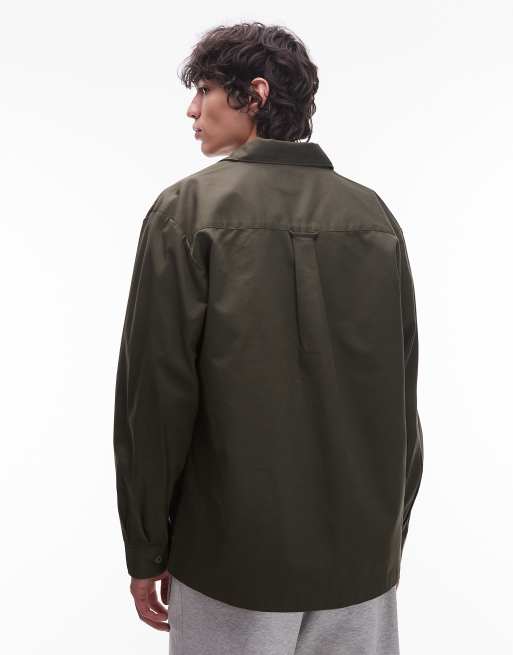 Carhartt WIP craft long sleeve shirt in khaki green | ASOS