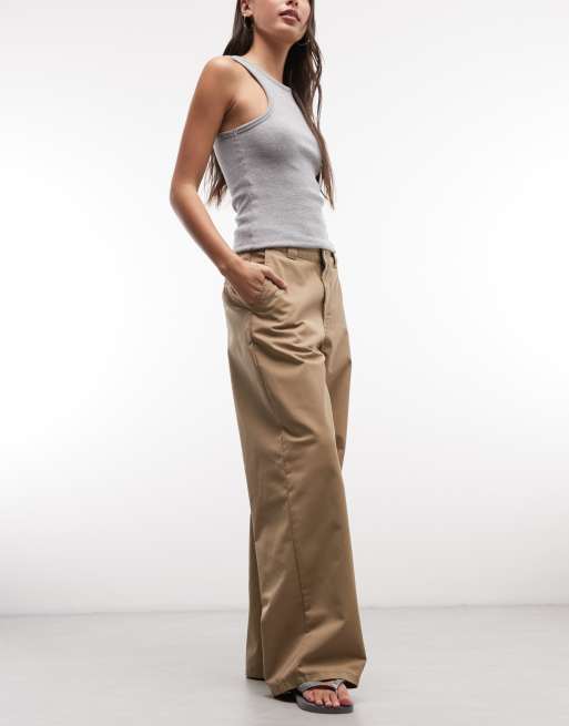 Carhartt WIP craft loose straight fit pants in beige, 2 of 5