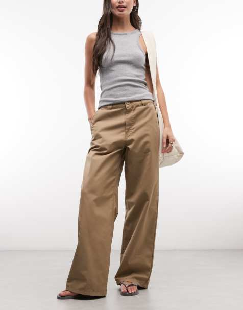 Carhartt WIP craft loose straight fit trousers in beige