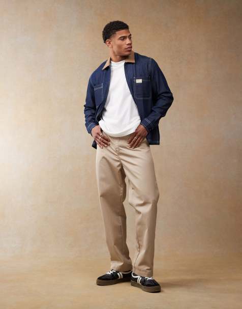 Carhartt WIP craft straight pants in beige - view 1