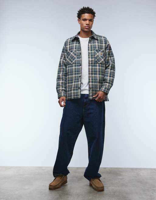 Carhartt WIP - Cronyn - Camicia giacca verde a quadri con fodera trapuntata, 2 di 5