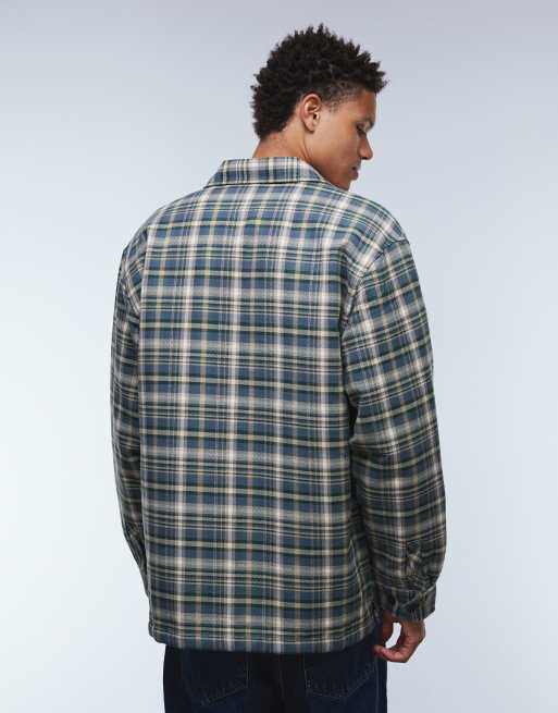 Carhartt WIP - Cronyn - Camicia giacca verde a quadri con fodera trapuntata, 3 di 5