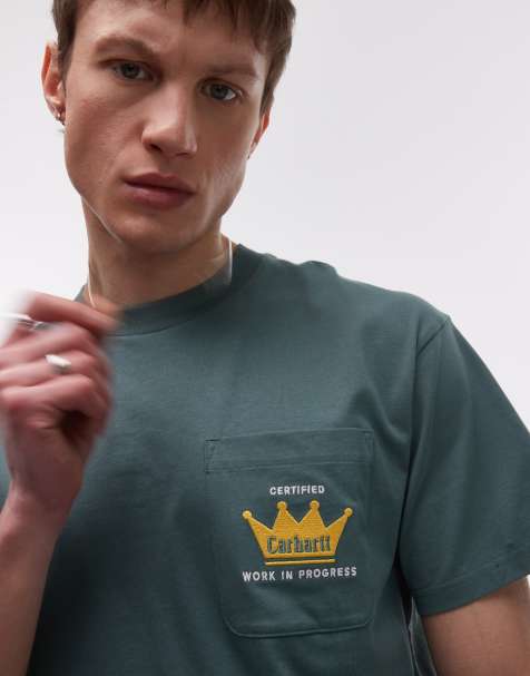 Carhartt WIP crown pocket graphic t-shirt in green - view 1