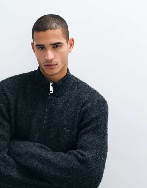 Carhartt WIP - Curtis - Giacca in maglia nera con zip, 2 di 5