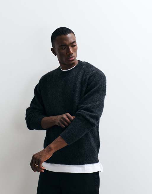 Carhartt WIP Curtis knitted jumper in black, 5 of 5
