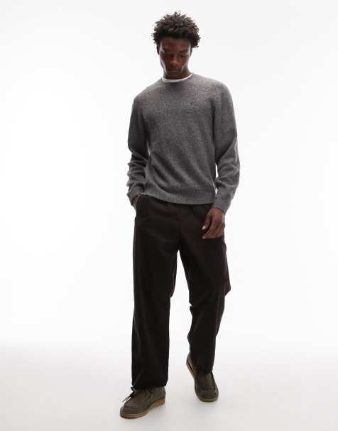 Carhartt WIP curtis knitted jumper in dark grey - view 1