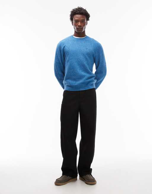 Carhartt WIP curtis knitted jumper in light blue, 2 of 5