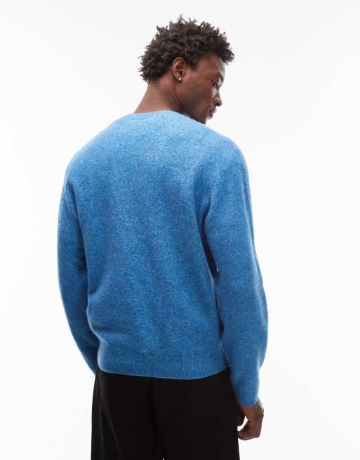 Carhartt WIP curtis knitted jumper in light blue, 3 of 5