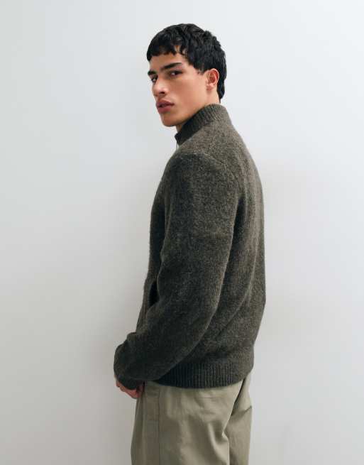 Carhartt WIP – Curtis – Strickjacke in Anthrazit mit durchgehendem Reißverschluss, 5 von 5