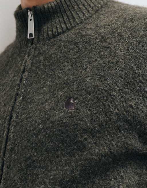 Carhartt WIP - Curtis - Veste en maille à fermeture éclair - Anthracite, 3 de 5