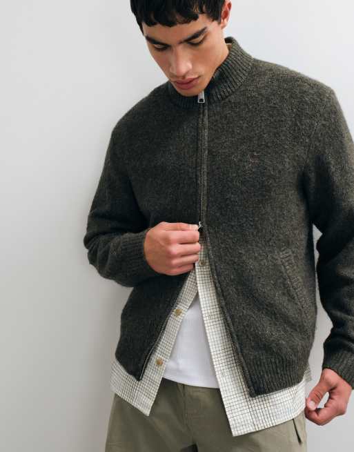 Carhartt WIP - Curtis - Veste en maille à fermeture éclair - Anthracite, 4 de 5