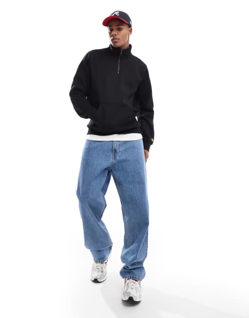 Carhartt WIP – Czarna bluza z zamkiem pod szyją, 3 z 4