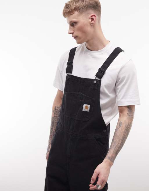 Carhartt WIP – Czarne jeansowe ogrodniczki, 4 z 5