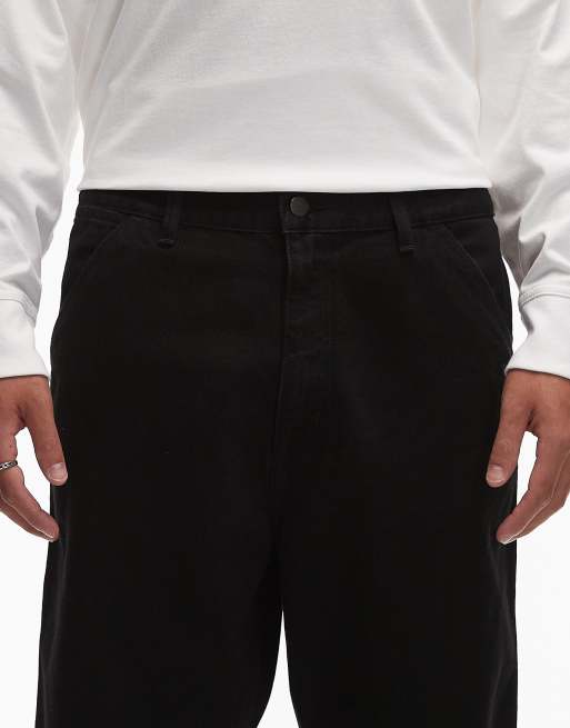 Carhartt WIP – Czarne jeansy z prostymi nogawkami , 5 z 5