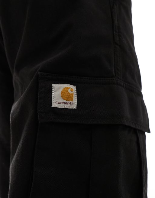 Carhartt WIP – Czarne spodnie bojówki o regularnym kroju, 2 z 5