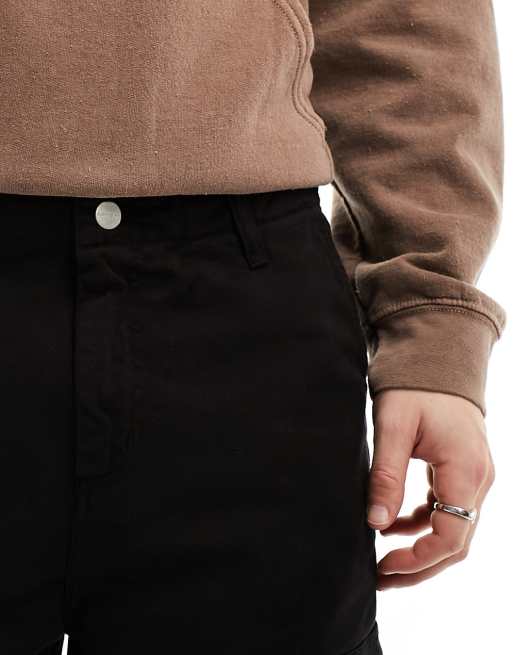 Carhartt WIP – Czarne spodnie bojówki o regularnym kroju, 5 z 5