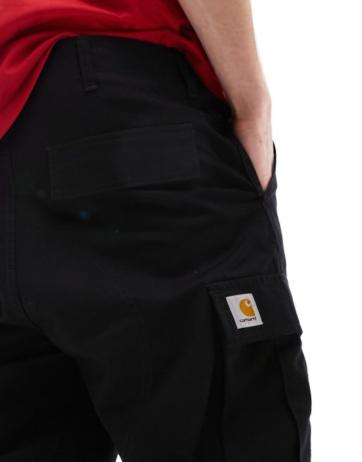 Carhartt WIP – Czarne szorty bojówki o regularnym kroju, 5 z 5