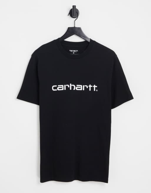 Carhartt WIP – Czarny T-shirt z napisem