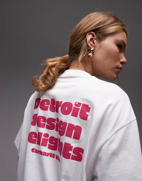 Carhartt WIP – Day Off – Biały T-shirt z nadrukiem na plecach - view 1