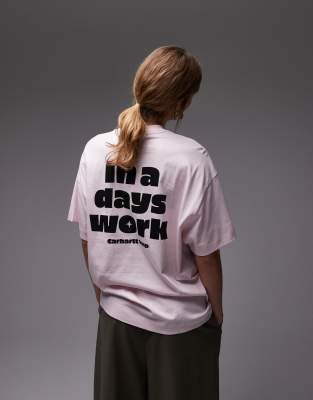 Carhartt || W' S/S Day Off T-Shirt - Air Pink Balck main image 1