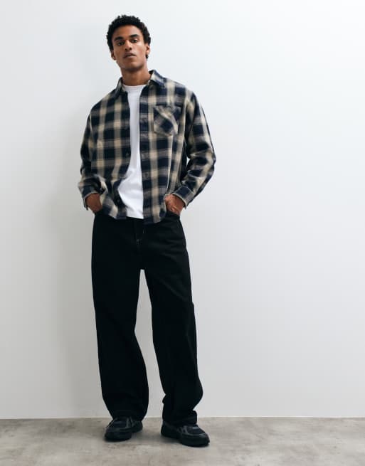 Carhartt WIP Dayne overshirt i mörk khakirutig, 3 av 5