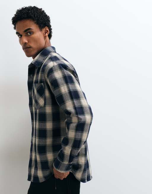 Carhartt WIP Dayne overshirt in dark khaki check, 4 of 5