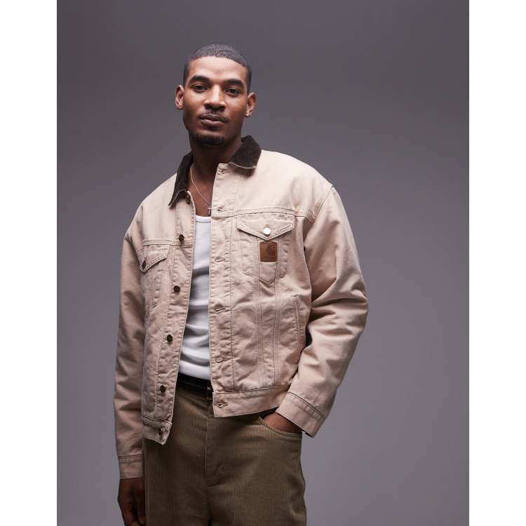 Carhartt WIP dayton trucker jacket in beige | ASOS