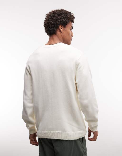 Carhartt WIP - Deck - Cremehvid strikket trøje, 3 af 5