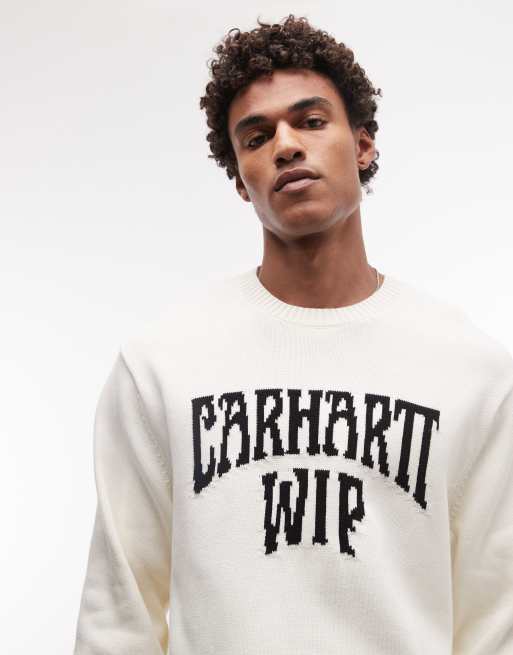 Carhartt WIP - Deck - Cremehvid strikket trøje, 4 af 5
