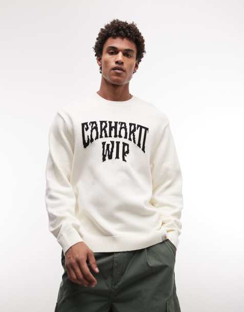 Carhartt WIP - Deck - Gebreide trui in crème - view 1