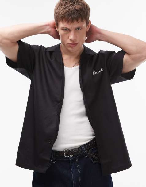 Carhartt WIP - Delray - Camicia nera a maniche corte - view 1