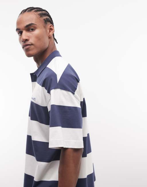 Carhartt WIP - Delray - Gestreept poloshirt in blauw | ASOS