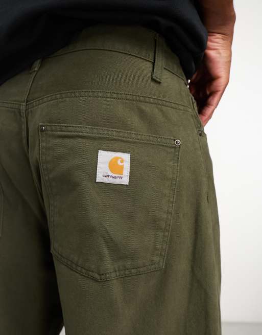Carhartt WIP - Derby - Løse og tapered grønne bukser, 2 af 4
