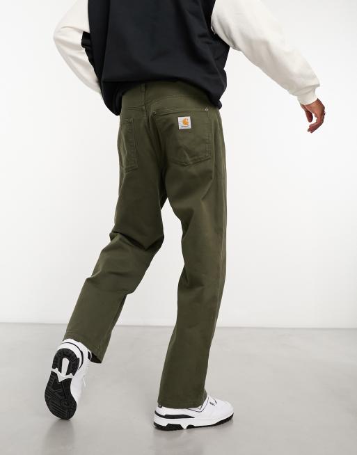 Carhartt WIP - Derby - Løse og tapered grønne bukser, 3 af 4