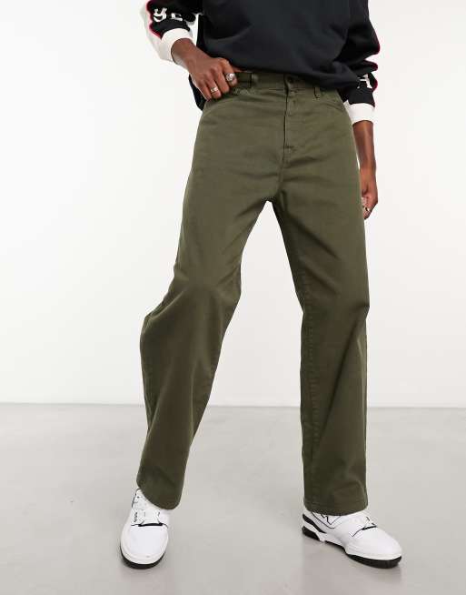 Carhartt WIP - Derby - Pantaloni affusolati ampi verdi