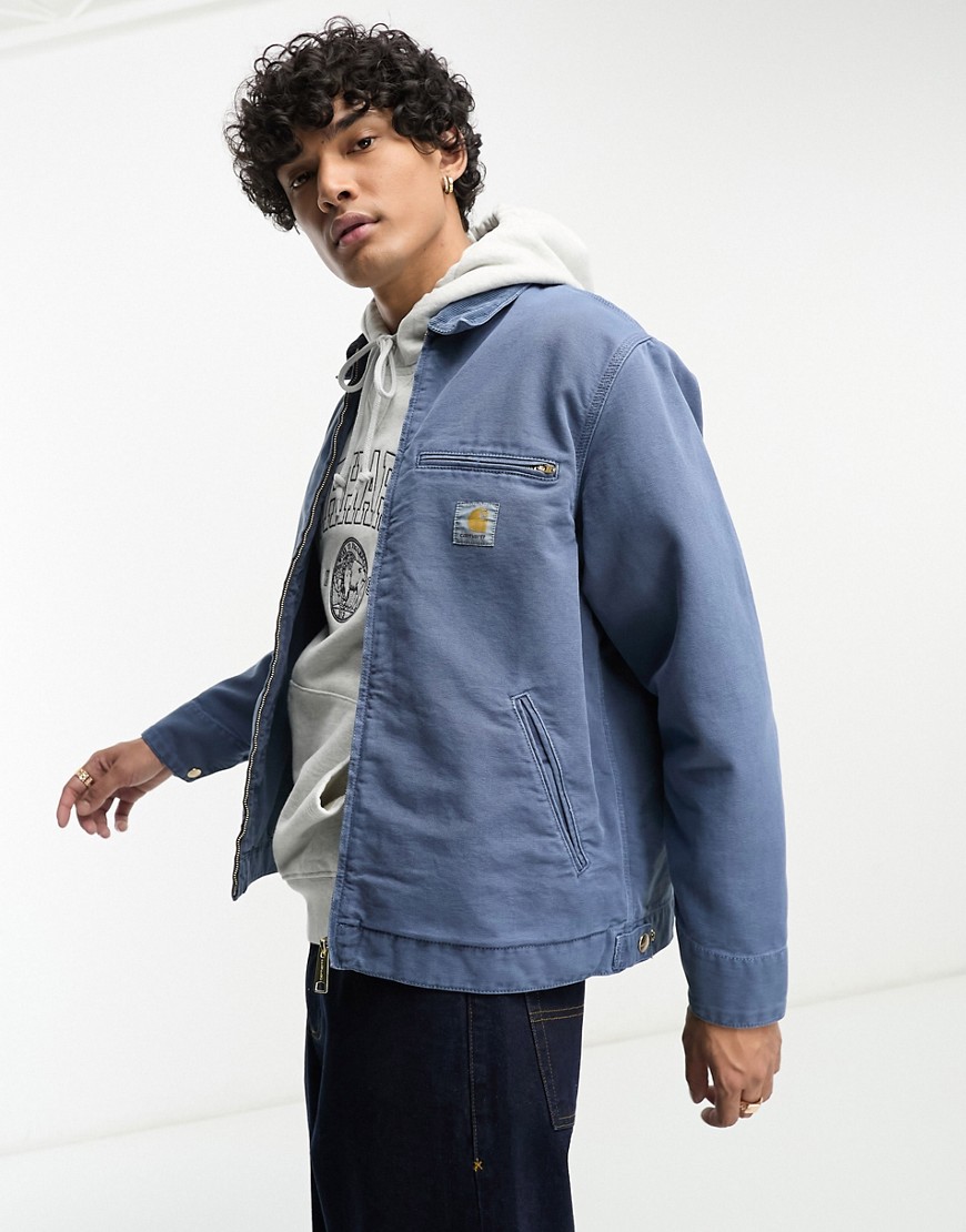 carhartt wip detroit dyed jacket in blue