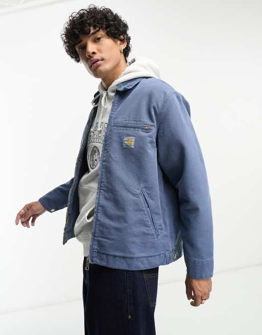 Carhartt WIP – Detroit – Gefärbte Jacke in Blau