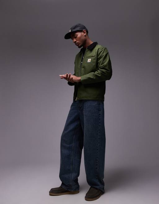 Carhartt WIP - Detroit - Grøn jakke med lynlås, 3 af 4