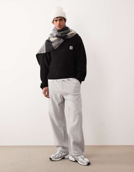 Carhartt WIP detroit half-zip knitted jumper in black, 2 of 5