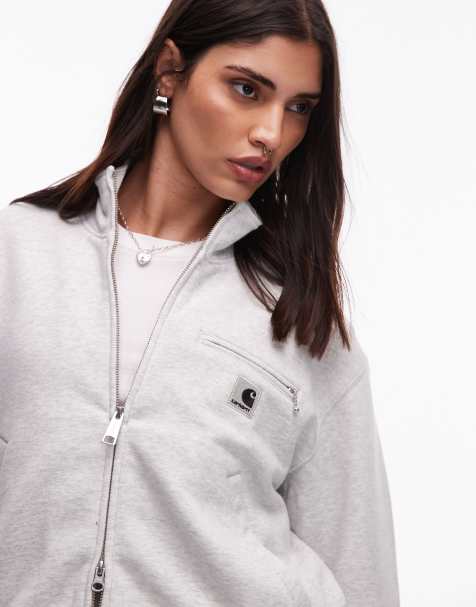Carhartt WIP – Detroit – Jacke aus Sweatstoff in Grau - view 1