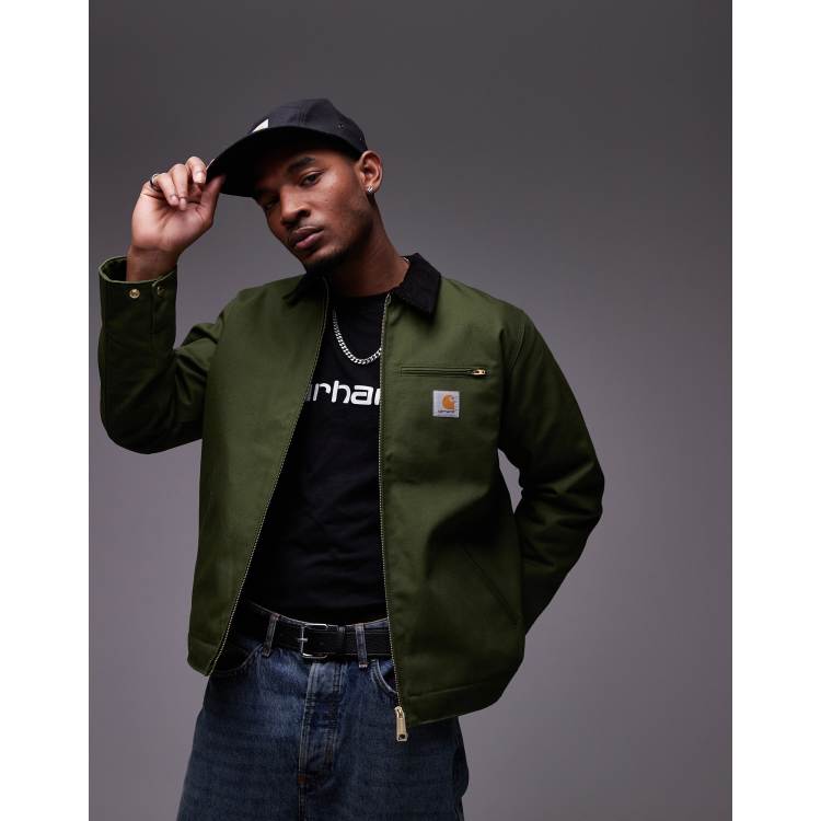 Carhartt WIP – Detroit – Jacke in Grün mit Reißverschluss | ASOS