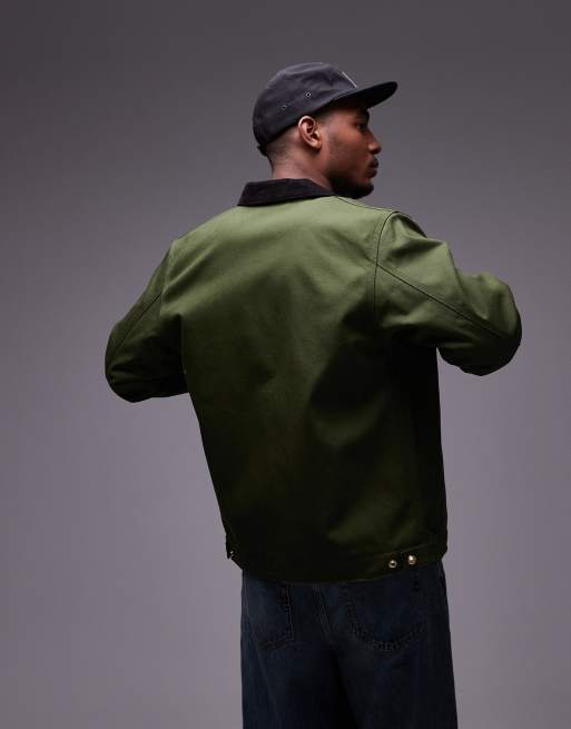 Carhartt WIP – Detroit – Jacke in Grün mit Reißverschluss | ASOS