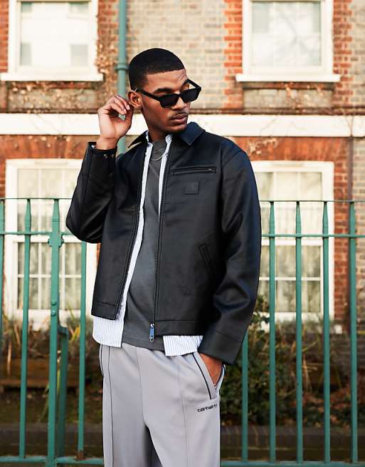 Carhartt WIP detroit jacket faux leather | ASOS Carhartt WIP detroit jacket faux leather | ASOS