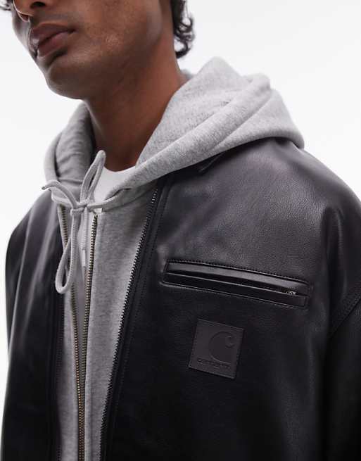 Carhartt WIP detroit jacket faux leather | ASOS Carhartt WIP detroit jacket faux leather | ASOS