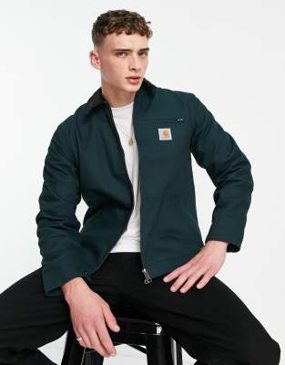 Carhartt Detroit Organic Cotton Canvas Worker Jacket In Green
