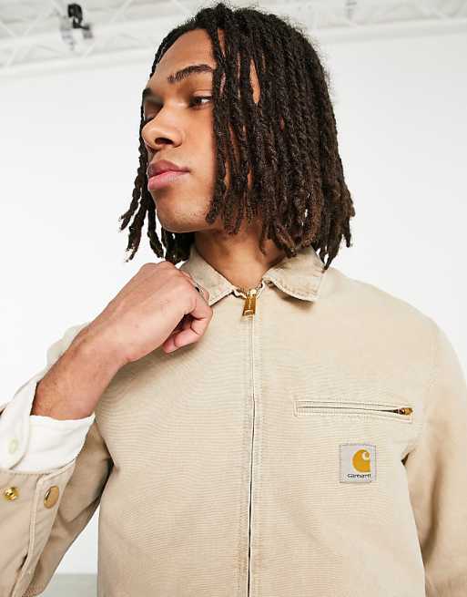 Carhartt WIP detroit jacket in washed brown | ASOS Carhartt WIP detroit jacket in washed brown | ASOS